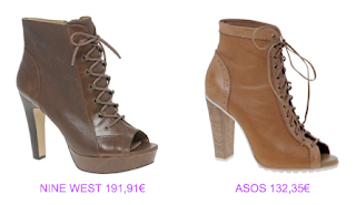 Botines pee toe 2 Nine West vs Asos